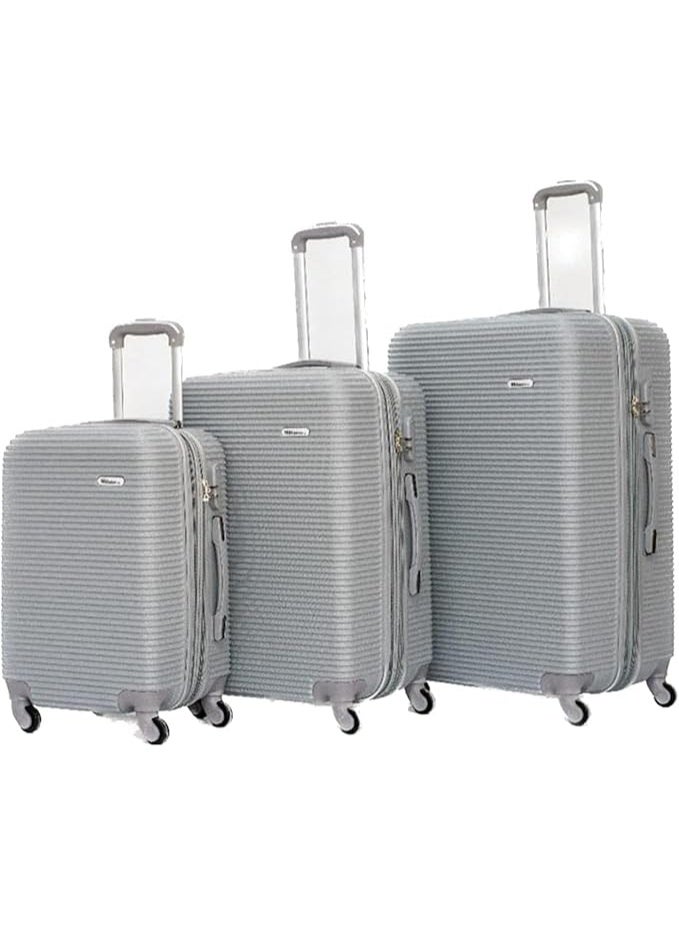 Premium Hard-Shell Luggage Trolley Set - Ultra-Durable Lightweight Suitcases with 360° Double Spinner Wheels & Secure Combination Lock (Complete Family Travel Set)